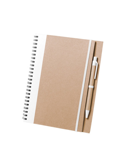 Libreta Personalizada de Anillas, Cartón reciclado con Bolígrafo