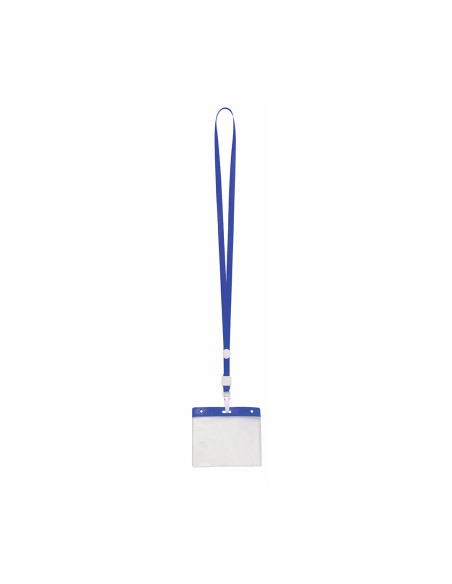 Lanyard personalizado con identificador y mosquetón.