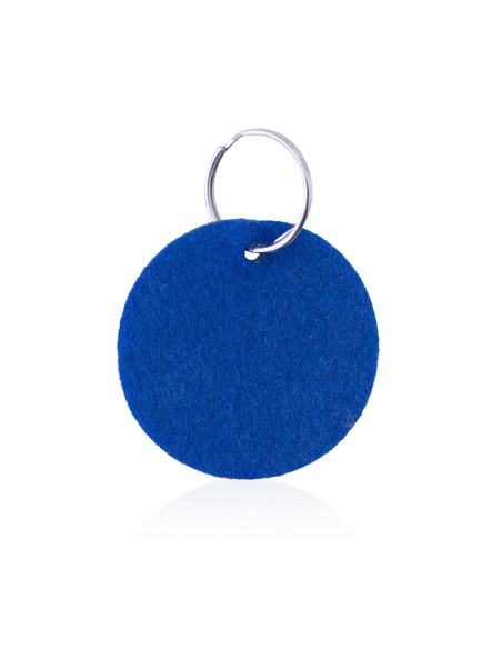 Llaveros personalizados muy baratos circulares de fieltro en colores.