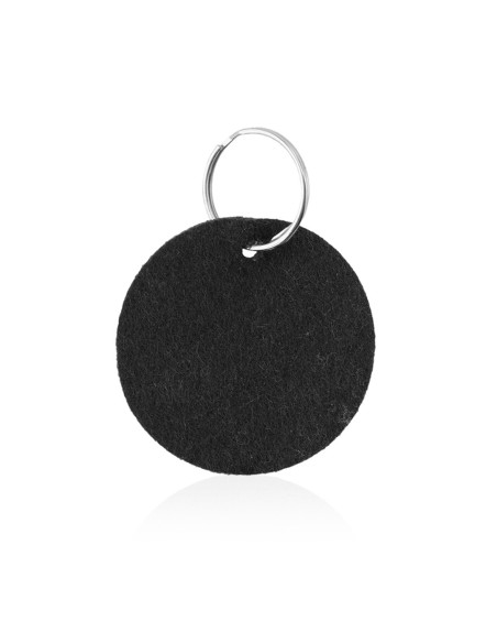 Llaveros personalizados muy baratos circulares de fieltro en colores.