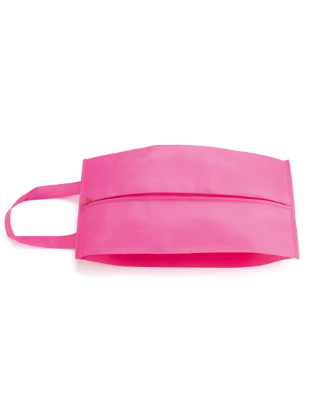 Zapatilleros personalizados en non-woven con cremallera.