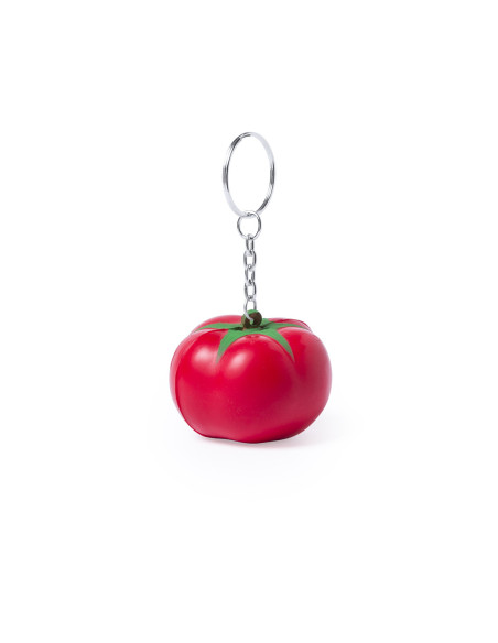 Llaveros promocionales antiestrés con diseño de frutas.