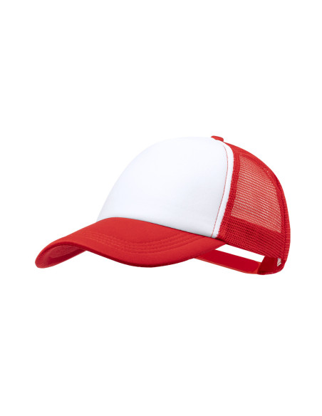 Gorra personalizada Trucker 5 paneles, 100% poliéster, acabado suave