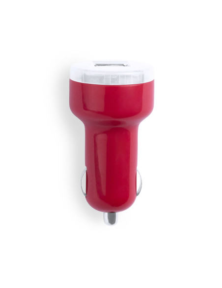 Cargador personalizado USB coche, 2100 mAh, doble USB.