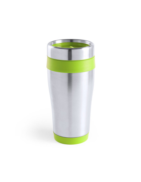 Vaso termo publicitario, Acero Inox, 450ml, tapa de seguridad.