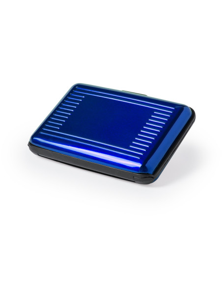 Tarjetero RFID en aluminio personalizado y 6 compartimentos.