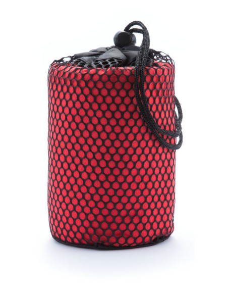 Toalla microfibra personalizada 138x72 con bolsa reciclada.