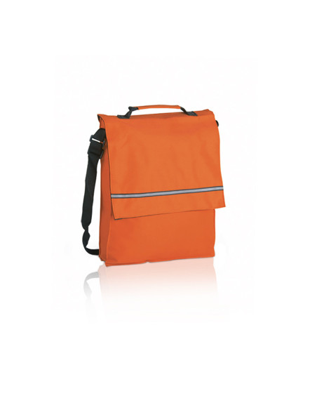 Portadocumentos personalizado con velcro y bandolera ajustable.