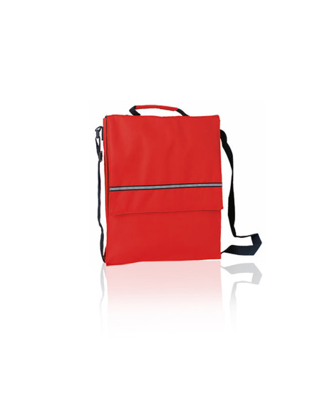 Portadocumentos personalizado con velcro y bandolera ajustable.