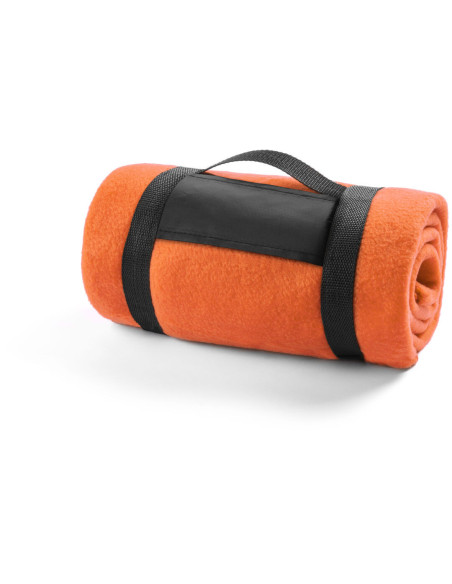 Manta para entregar a clientes 130x160 cm, polar fleece con asa