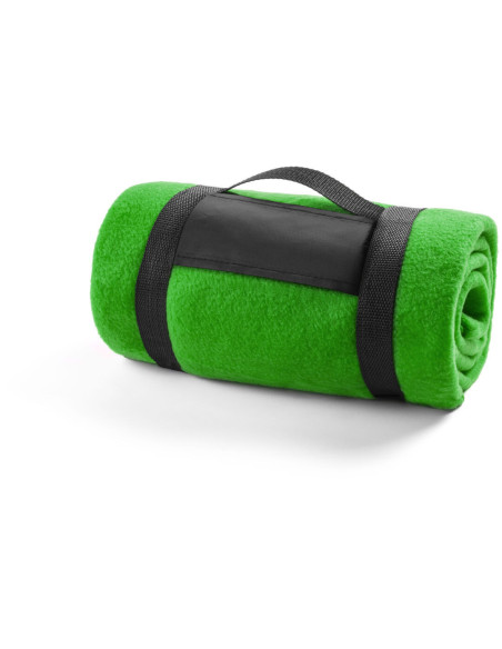 Manta para entregar a clientes 130x160 cm, polar fleece con asa