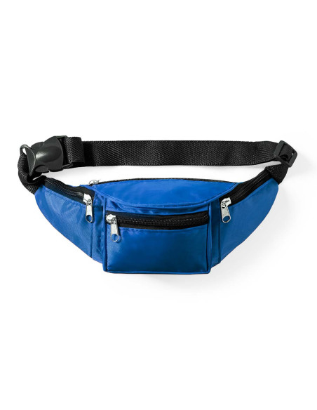 Riñonera personalizada en poliéster resistente con 4 bolsillos.