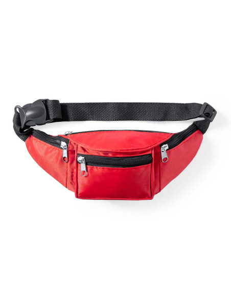 Riñonera personalizada en poliéster resistente con 4 bolsillos.