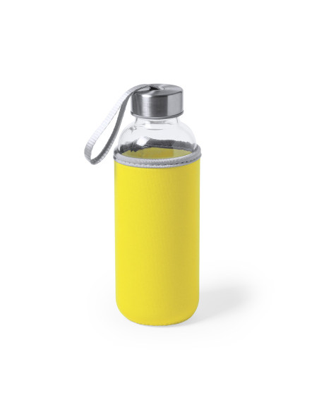 Botella personalizada de cristal de 420ml funda de neopreno