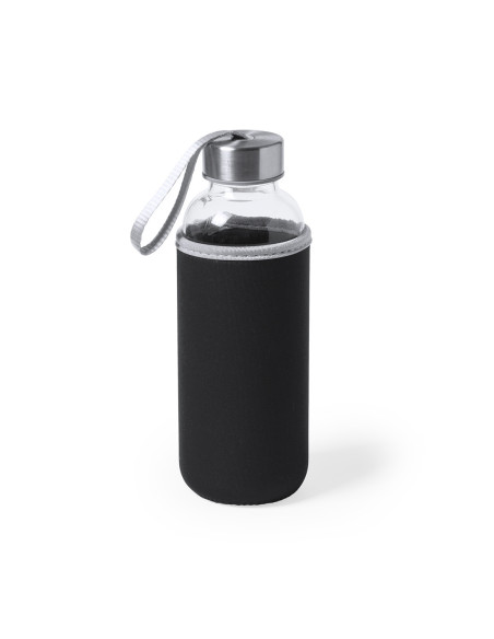 Botella personalizada de cristal de 420ml funda de neopreno