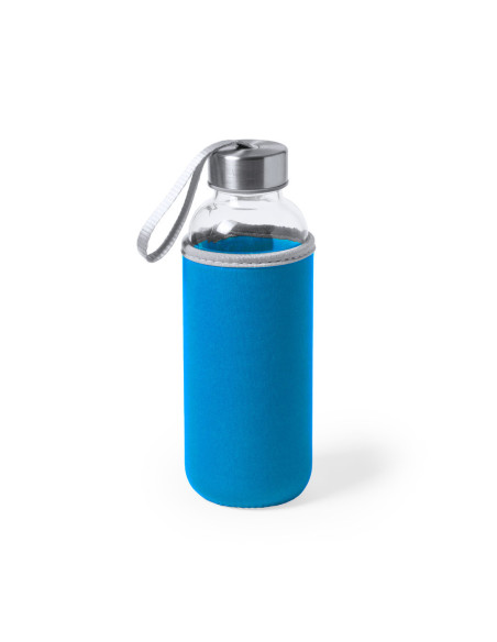 Botella personalizada de cristal de 420ml funda de neopreno