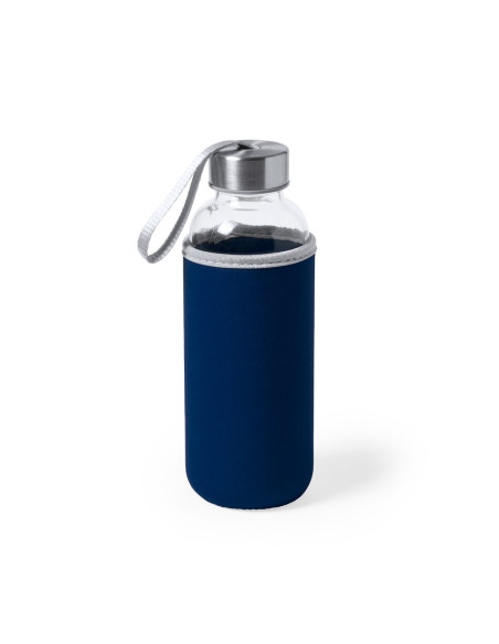 Botella personalizada de cristal de 420ml funda de neopreno