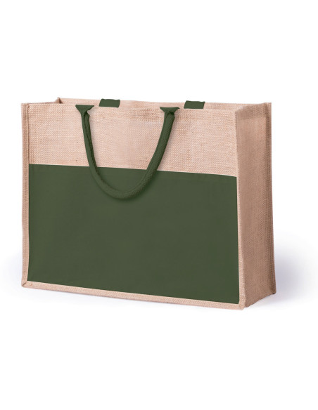 Bolsa Personalizable Yute con bolsillo frontal en Algodón