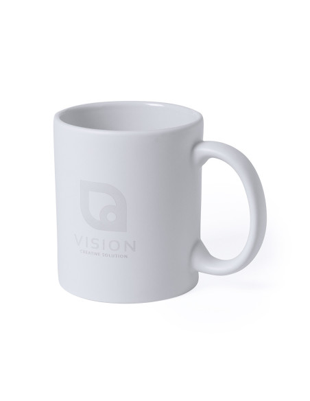 Taza Cerámica Publicitaria 350ml. Exterior blanco
