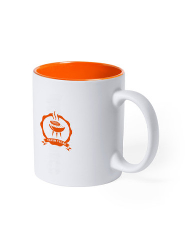 Taza Cerámica Publicitaria 350ml. Exterior blanco