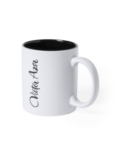 Taza Cerámica Publicitaria 350ml. Exterior blanco