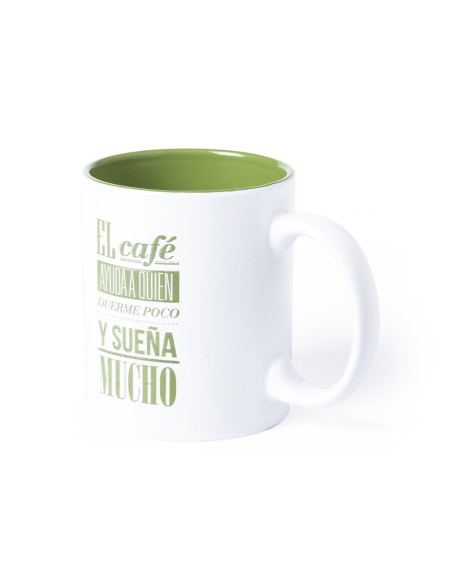 Taza Cerámica Publicitaria 350ml. Exterior blanco