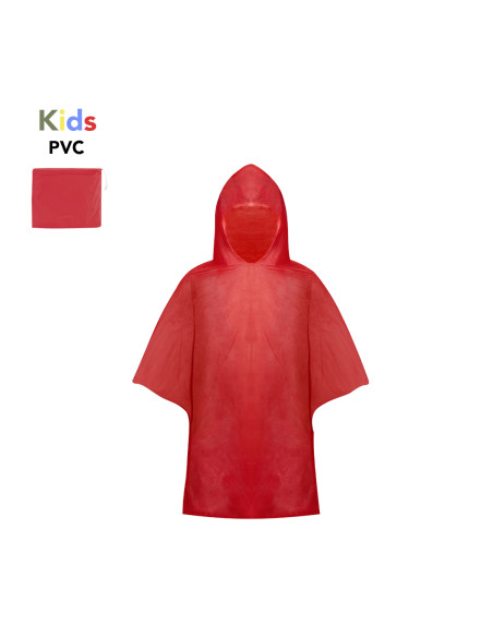 Poncho impermeable infantil, 90x64cm.
