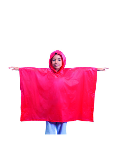 Poncho impermeable infantil, 90x64cm.