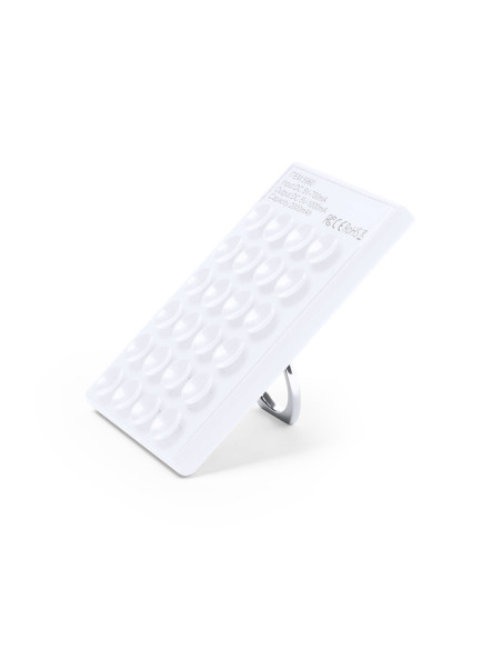 Power bank personalizada 2000 mAh, ventosas, soporte.