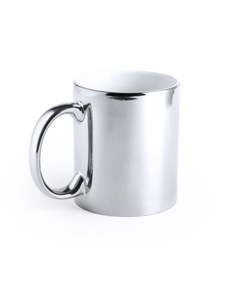 Taza de Cerámica Personalizable de 350ml acabado Metal