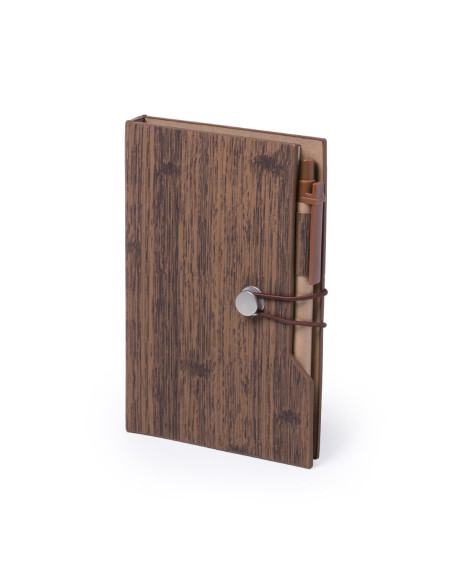 Bloc de Notas Personalizable en Polipiel símil Madera