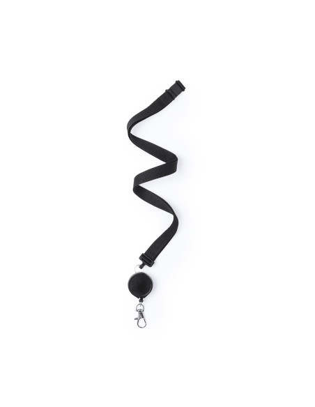 Lanyard en poliéster personalizado y accesorio retráctil.