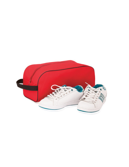 Zapatillero personalizado en poliéster 600D con cremallera.