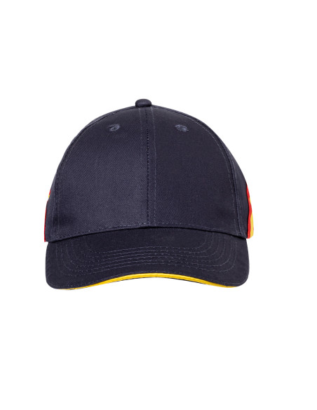 Gorra personalizada bandera España, 100% algodón peinado, 6 paneles