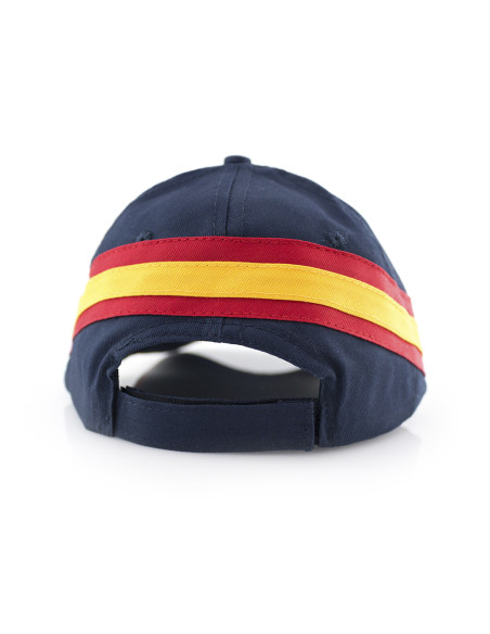 Gorra personalizada bandera España, 100% algodón peinado, 6 paneles