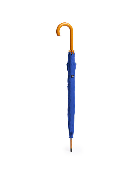 Paraguas serigrafiado en RPET con mango de madera.