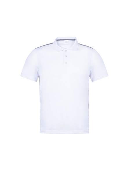 Polo técnico para Personalizar blanco y gris, Poliéster