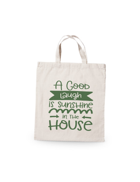 Bolsa Personalizable Algodón 100% , Asas cortas de 35cm