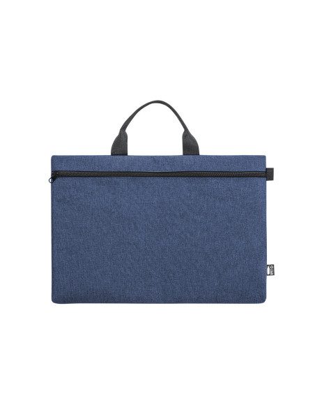 Maletín con cremallera y asas publicitario en RPET .