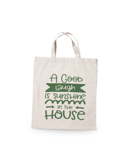 Bolsa Personalizable Algodón 100% , Asas cortas de 35cm