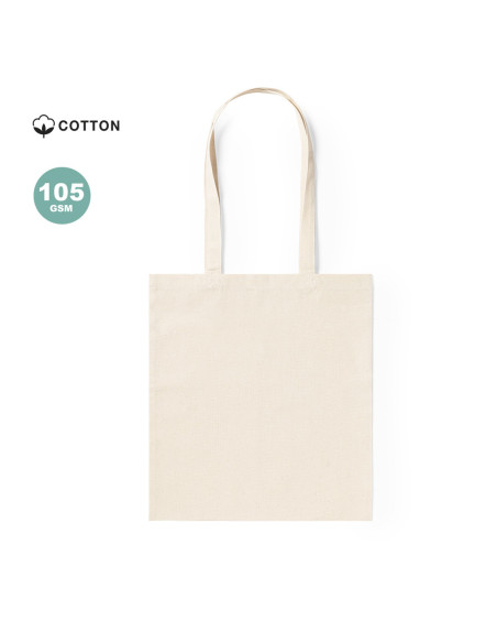 Bolsa Personalizable 100% Algodón, Asas largas de 70cm