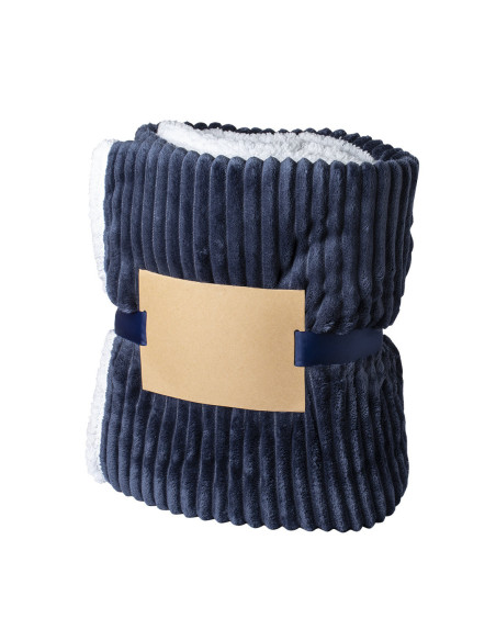 Manta bicolor coral fleece, sherpa personalizada.