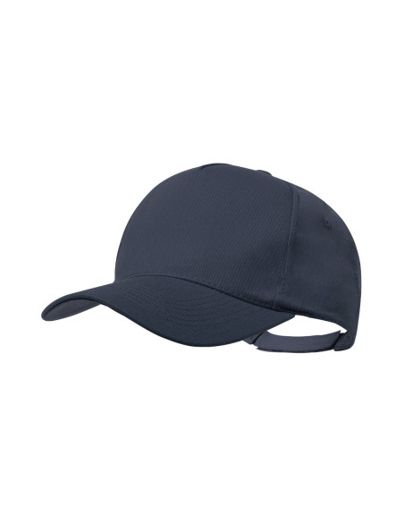 Gorra personalizada ECO, 5 paneles algodón reciclado y poliéster.
