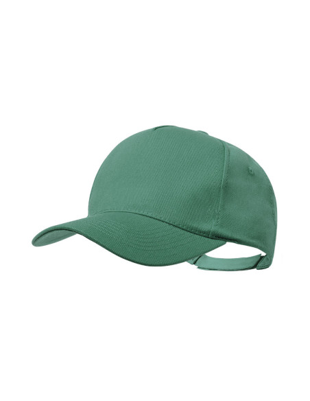 Gorra personalizada ECO, 5 paneles algodón reciclado y poliéster.