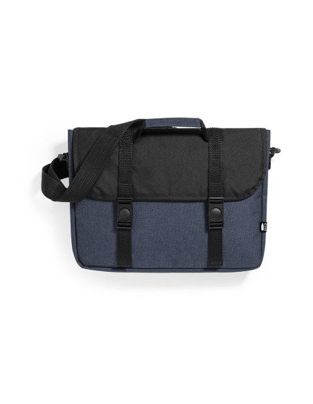 Maletín reciclado personalizado en RPET con cierre de hebilla.