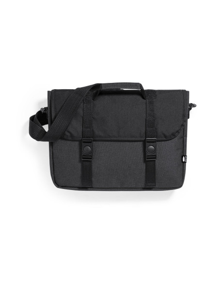 Maletín reciclado personalizado en RPET con cierre de hebilla.