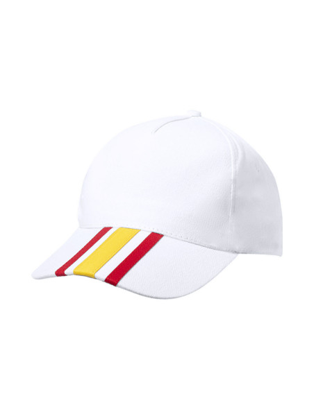 Gorra personalizada diseño España, 5 paneles, 100% algodón peinado