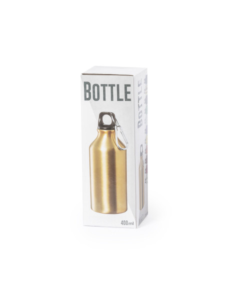 Botella personalizada de aluminio, 400ml y mosquetón