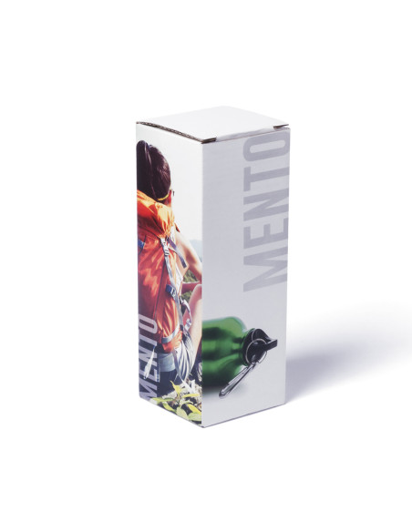 Botella personalizada de aluminio, 400ml y mosquetón