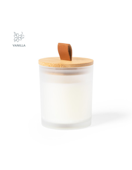 Vela personalizada, cristal y bambú, varios aromas.